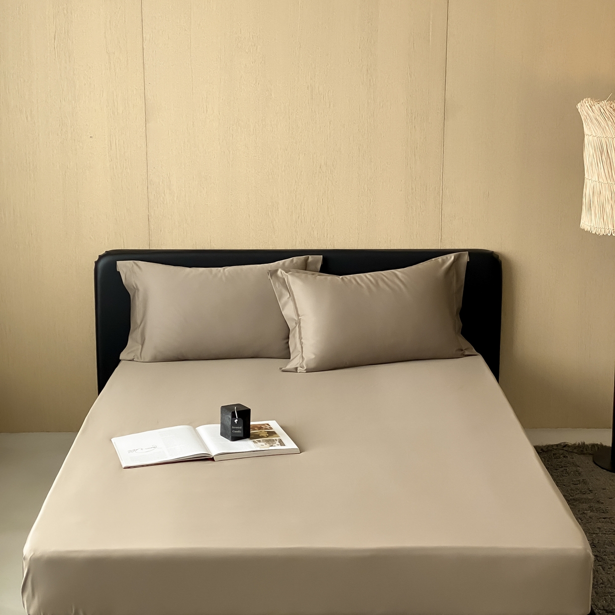 91家纺网 家纺一手货源 找家纺 赫帛 2026新款60支pro加密新疆长绒棉全棉纯棉单枕套枕套单件单品枕套-实拍 沙土棕