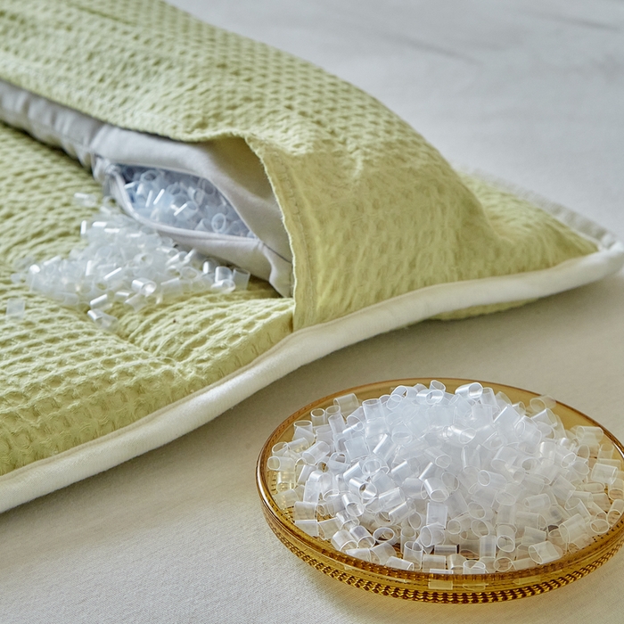 91家纺网 家纺一手货源 找家纺 梵希良品家纺 2026新款毛巾枕头枕芯护颈椎助睡眠反弓便携折叠高低度可调节牵引圆柱睡觉专用 果绿-PE软管款