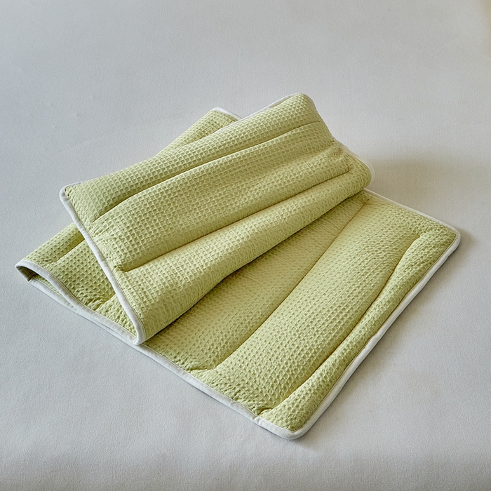 91家纺网 家纺一手货源 找家纺 梵希良品家纺 2026新款毛巾枕头枕芯护颈椎助睡眠反弓便携折叠高低度可调节牵引圆柱睡觉专用 果绿-纤维款