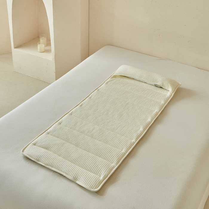 91家纺网 家纺一手货源 找家纺 梵希良品家纺 2026新款毛巾枕头枕芯护颈椎助睡眠反弓便携折叠高低度可调节牵引圆柱睡觉专用 米白-荞麦款