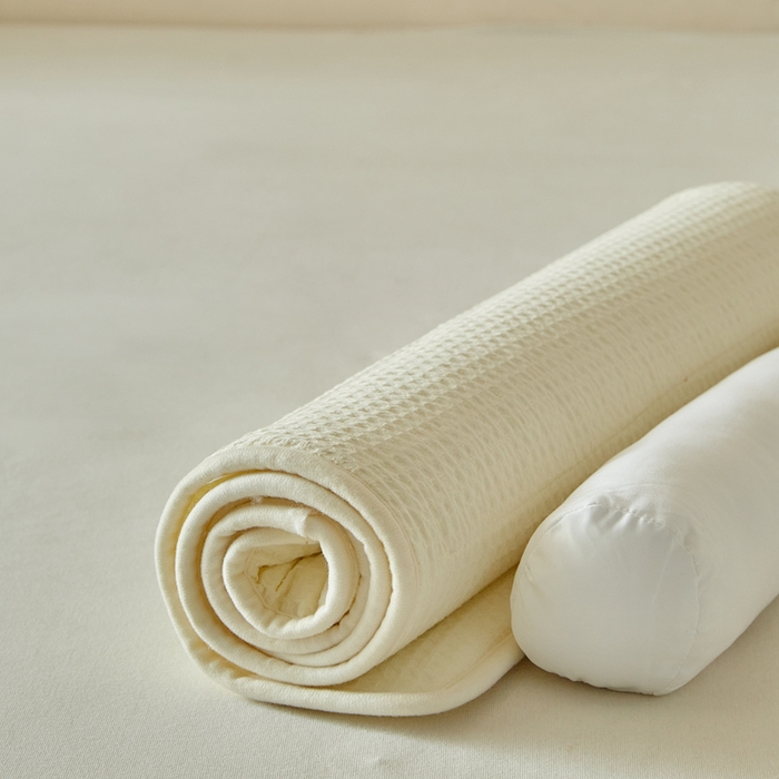 91家纺网 家纺一手货源 找家纺 梵希良品家纺 2026新款毛巾枕头枕芯护颈椎助睡眠反弓便携折叠高低度可调节牵引圆柱睡觉专用 米白-纤维款