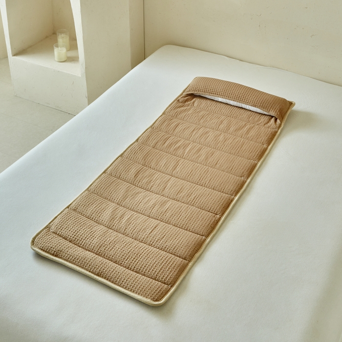 91家纺网 家纺一手货源 找家纺 梵希良品家纺 2026新款毛巾枕头枕芯护颈椎助睡眠反弓便携折叠高低度可调节牵引圆柱睡觉专用 浅咖-荞麦款