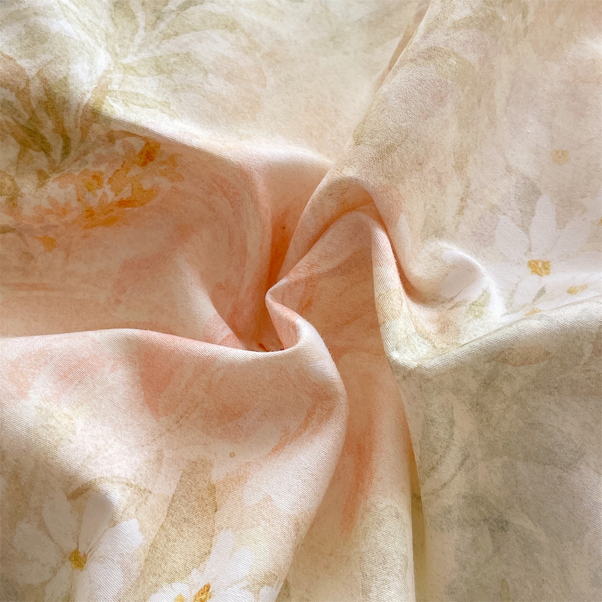 91家纺网 家纺一手货源 找家纺 （总）鼎飞家纺 2026新款100S长绒棉数码印花四件套-春日序