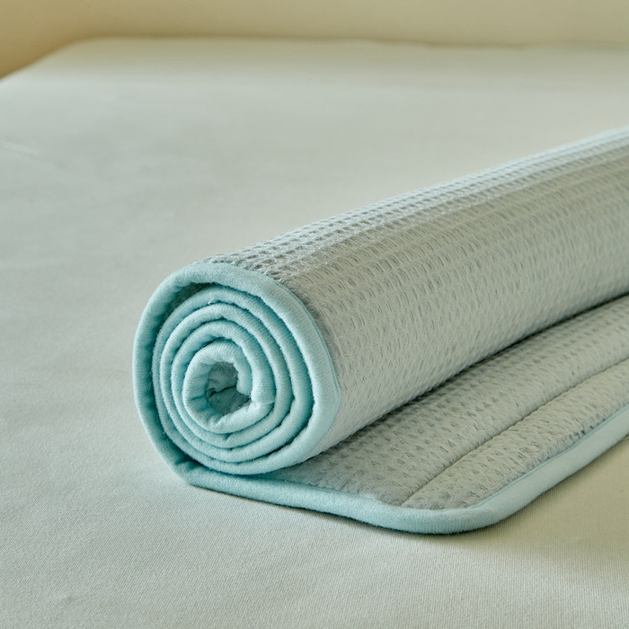 91家纺网 家纺一手货源 找家纺 梵希良品家纺 2026新款毛巾枕头枕芯护颈椎助睡眠反弓便携折叠高低度可调节牵引圆柱睡觉专用 浅蓝-纤维款