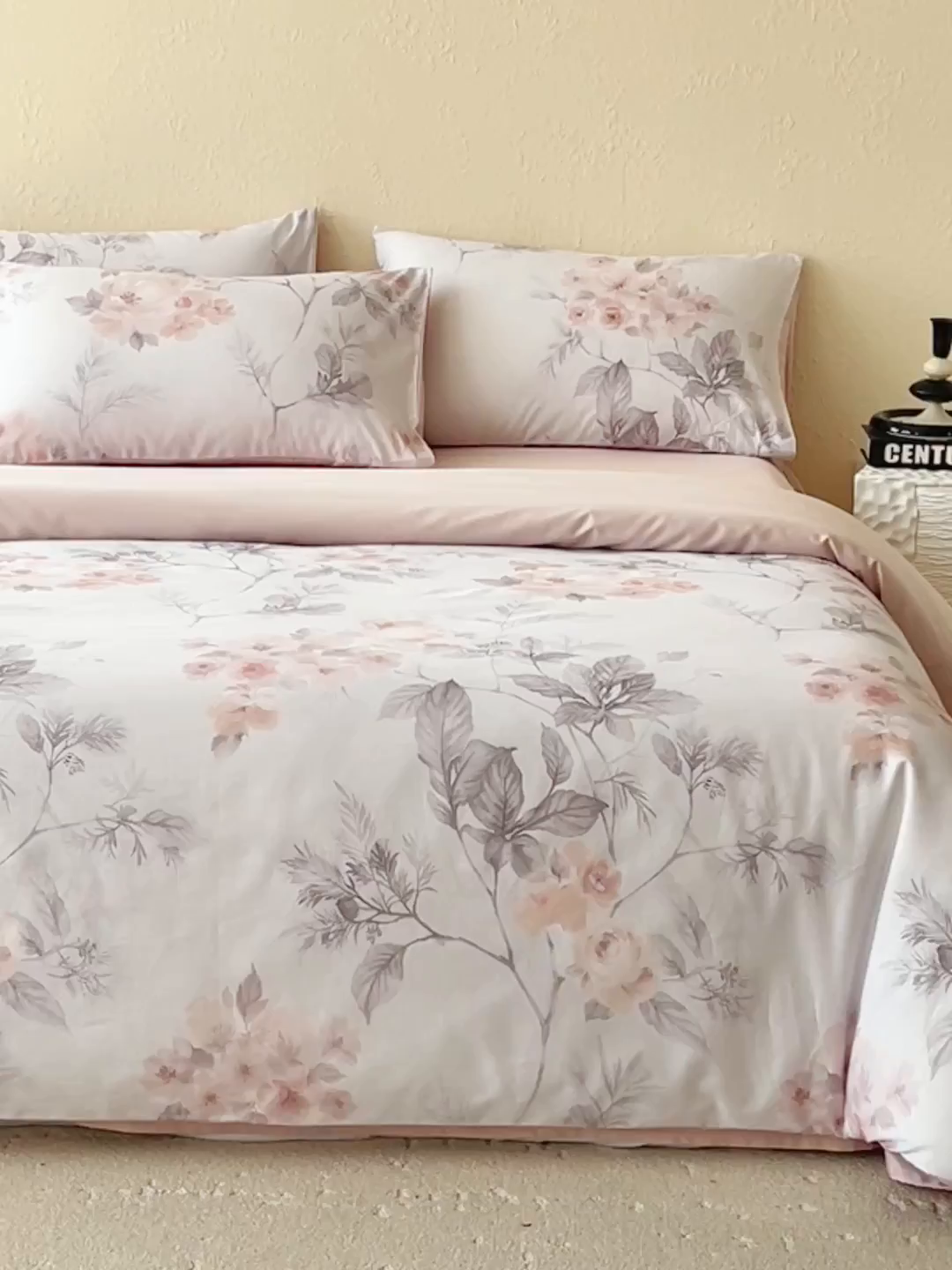 91家纺网 家纺一手货源 找家纺 （总）鼎飞家纺 2026新款100S长绒棉数码印花四件套-紫雾花语