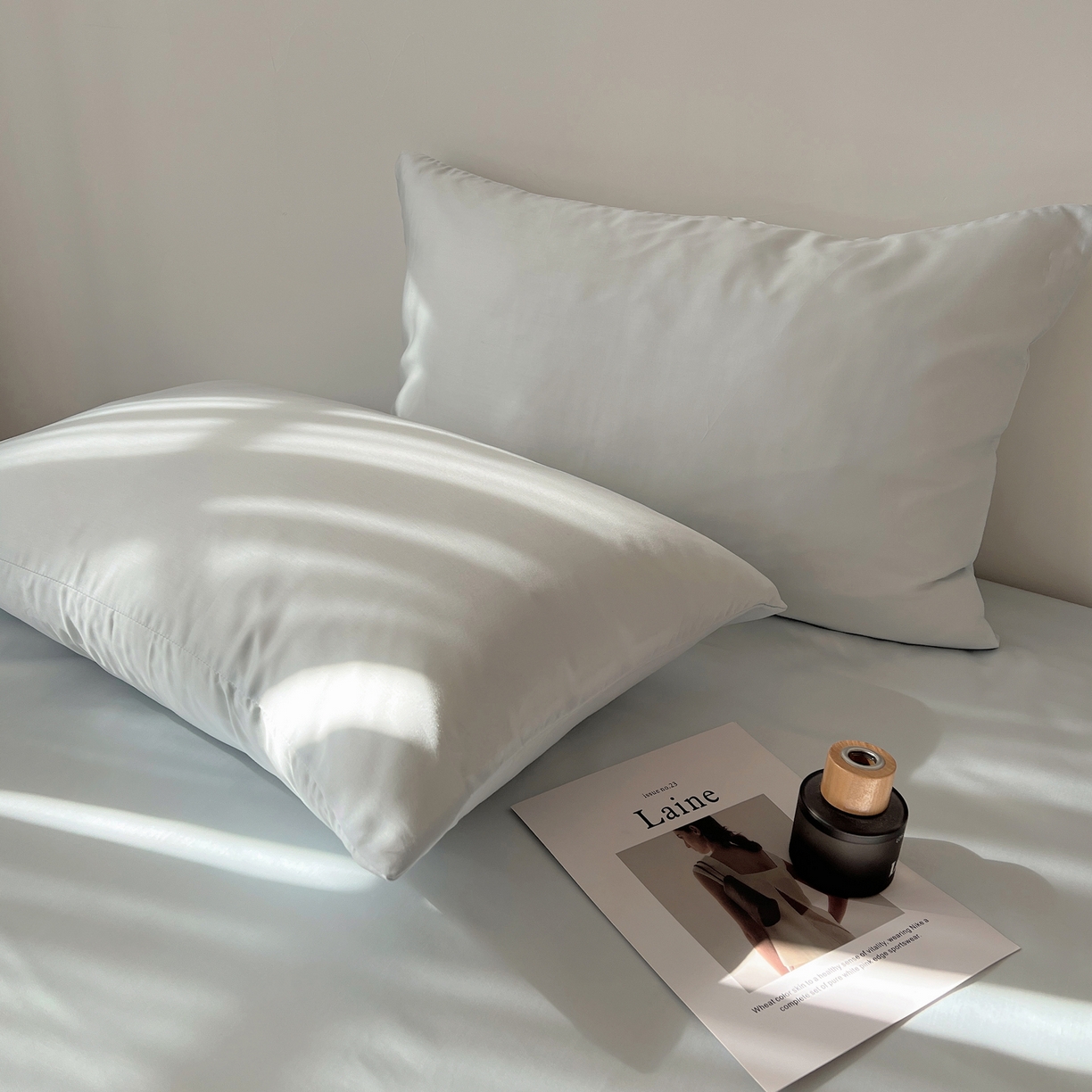 91家纺网 家纺一手货源 找家纺 悦织湾家纺 2026新款亲肤舒适冰丝四件套夏秋季凉爽透气纯色双拼床上用品学生宿舍单双人三四件套 可可蓝调