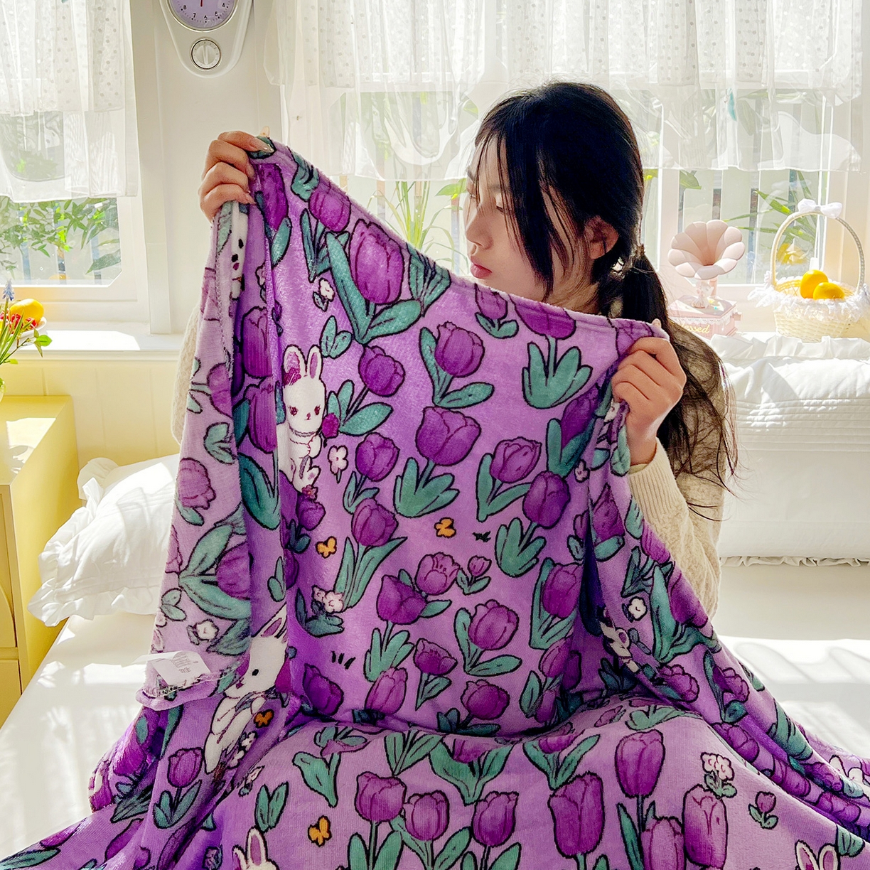 91家纺网 家纺一手货源 找家纺 悦织湾家纺 2026新款印花法兰绒毛毯牛奶绒盖毯春秋空调毯儿童床单小被子 丛林