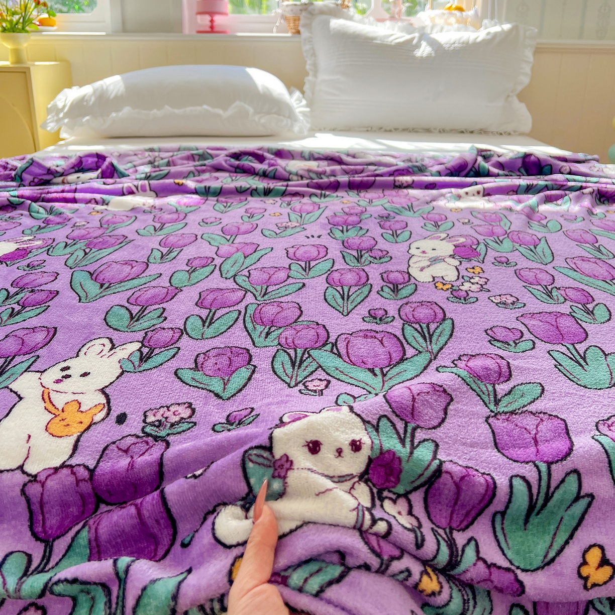 91家纺网 家纺一手货源 找家纺 悦织湾家纺 2026新款印花法兰绒毛毯牛奶绒盖毯春秋空调毯儿童床单小被子 丛林