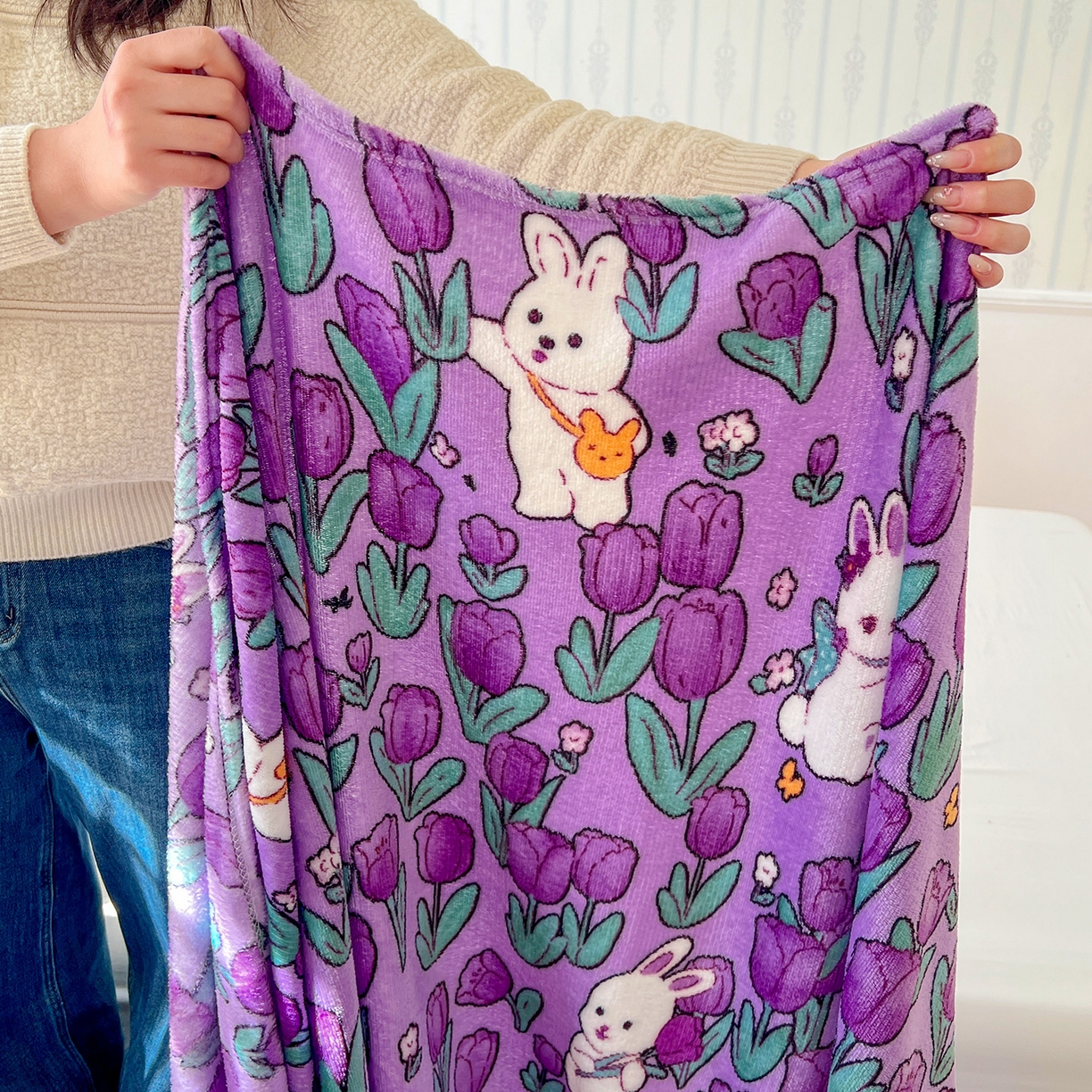 91家纺网 家纺一手货源 找家纺 悦织湾家纺 2026新款印花法兰绒毛毯牛奶绒盖毯春秋空调毯儿童床单小被子 丛林