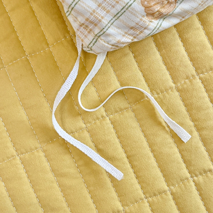 91家纺网 家纺一手货源 找家纺 梦可莱家居 2026春夏新品法式复古大花边清新复古卡通系列床盖四件套 南瓜