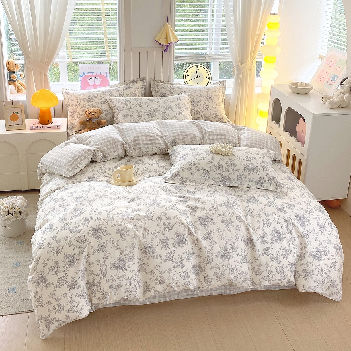 91家纺网 家纺一手货源 找家纺 （总）金丝兔 2026新款ins新疆全棉印花小清新纯棉单被套（提供买家秀和质检报告）