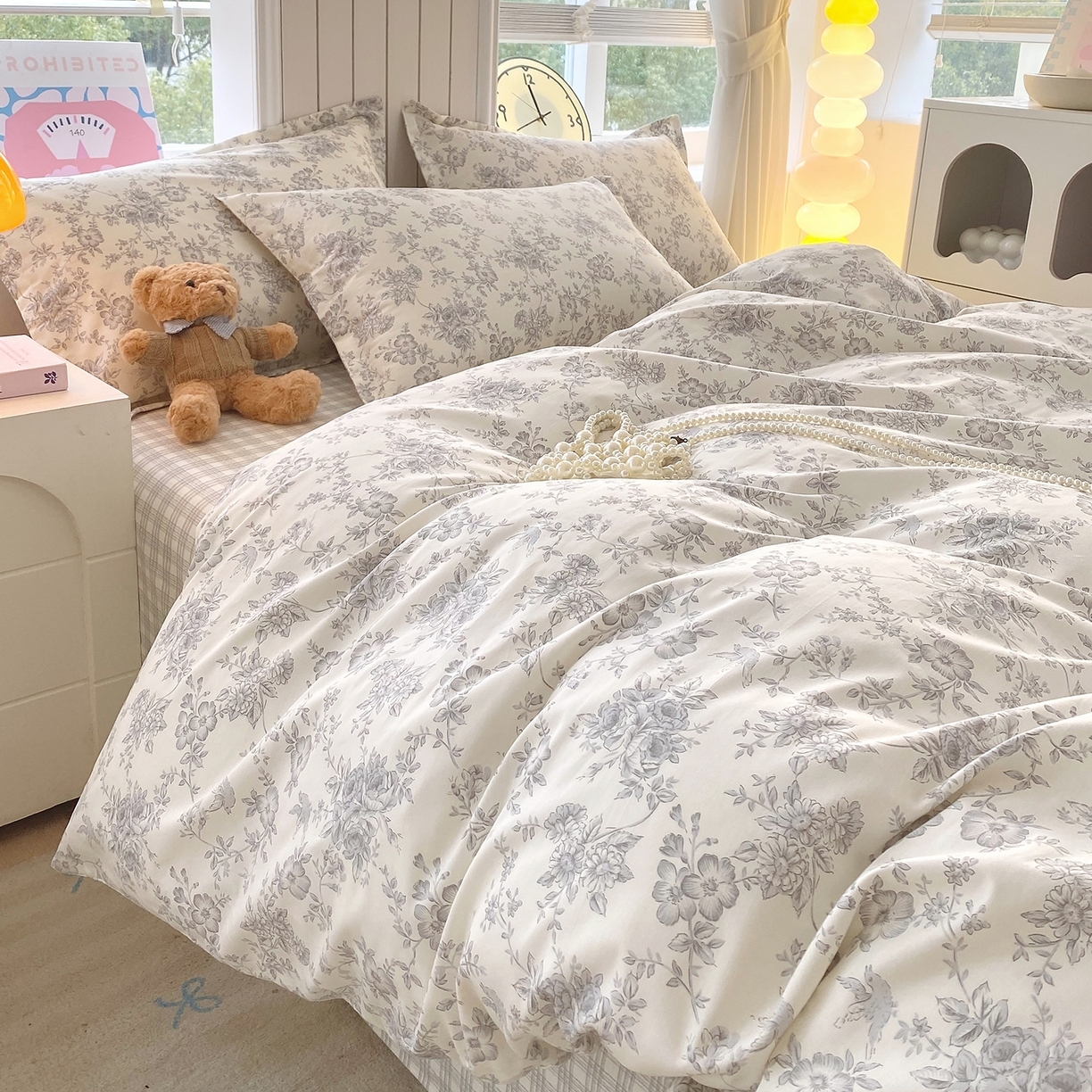 91家纺网 家纺一手货源 找家纺 （总）金丝兔 2026新款ins新疆全棉印花小清新纯棉单被套（提供买家秀和质检报告）