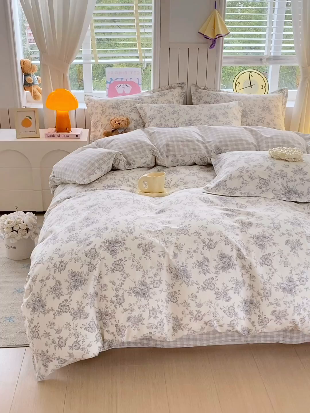 91家纺网 家纺一手货源 找家纺 （总）金丝兔 2026新款ins新疆全棉印花小清新纯棉单被套（提供买家秀和质检报告）