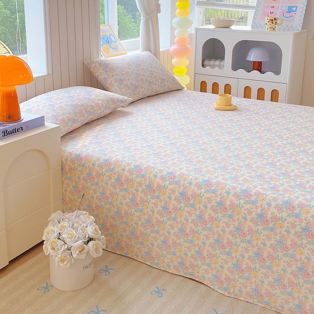 91家纺网 家纺一手货源 找家纺 悦织湾家纺 2026新款斜纹加厚水洗棉超细斜（加厚）木棉床单 床单-半岛红茶