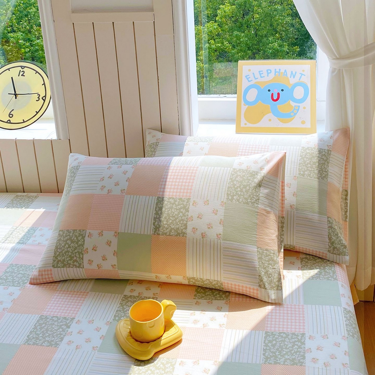 91家纺网 家纺一手货源 找家纺 悦织湾家纺 2026新款斜纹加厚水洗棉超细斜（加厚）木棉床单 床单-半亩花田