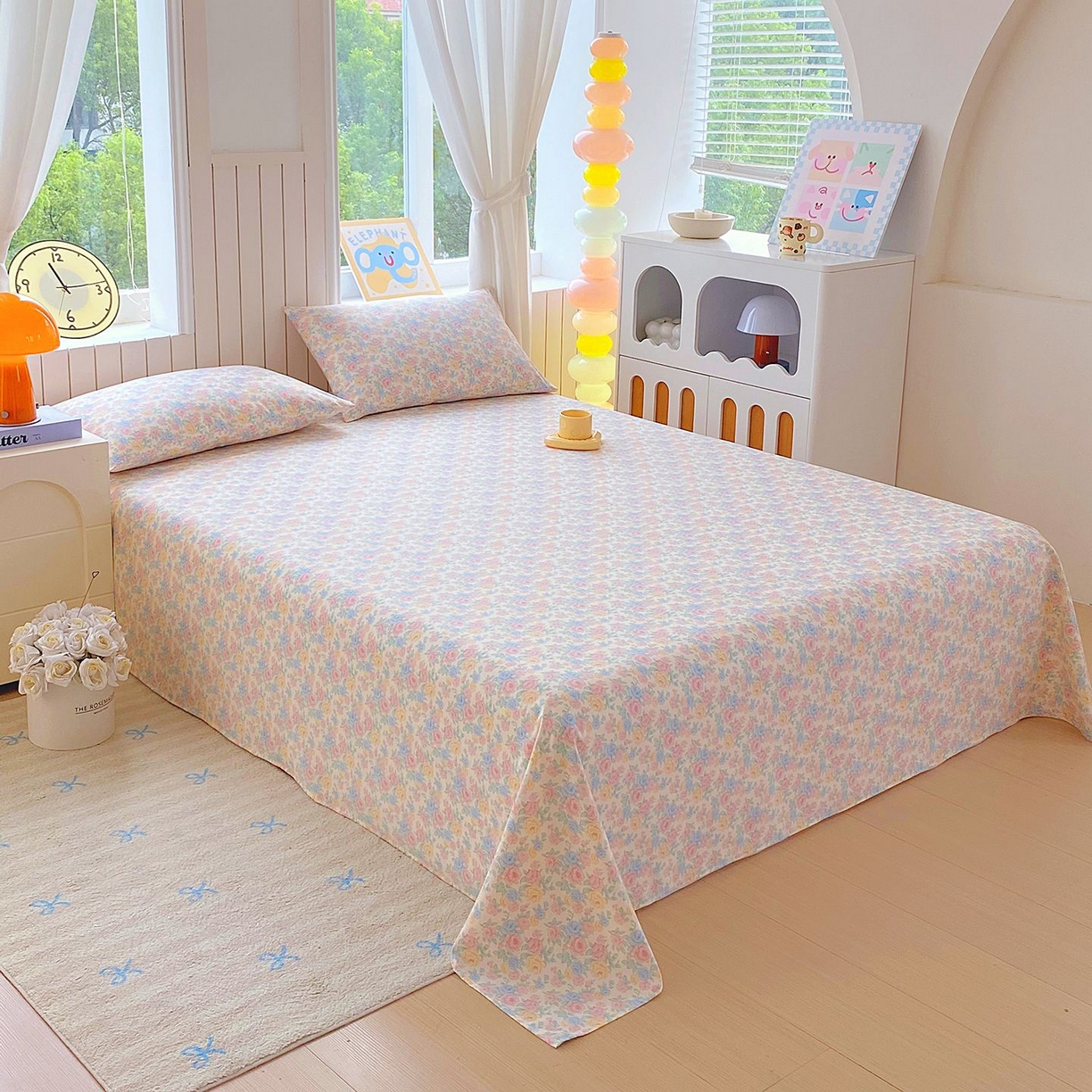 91家纺网 家纺一手货源 找家纺 悦织湾家纺 2026新款斜纹加厚水洗棉超细斜（加厚）木棉床单 床单-半岛红茶