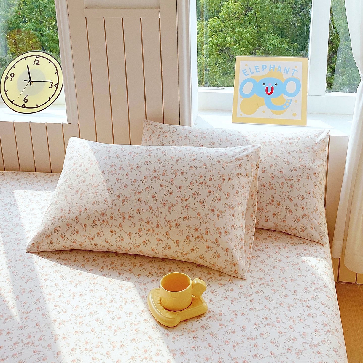 91家纺网 家纺一手货源 找家纺 悦织湾家纺 2026新款斜纹加厚水洗棉超细斜（加厚）木棉床单 床单-粉嫣