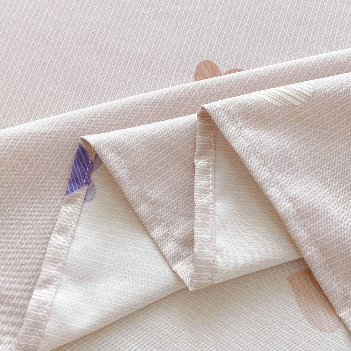 91家纺网 家纺一手货源 找家纺 悦织湾家纺 2026新款斜纹加厚水洗棉超细斜（加厚）木棉床单 床单-浪漫爱心