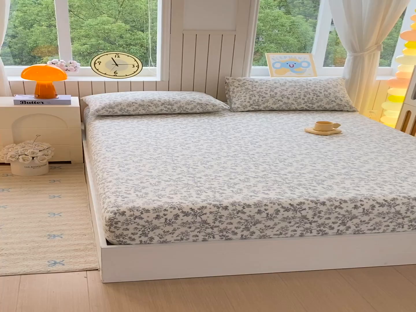 91家纺网 家纺一手货源 找家纺 悦织湾家纺 2026新款斜纹加厚水洗棉超细斜（加厚）木棉床单 床单-兰亭序