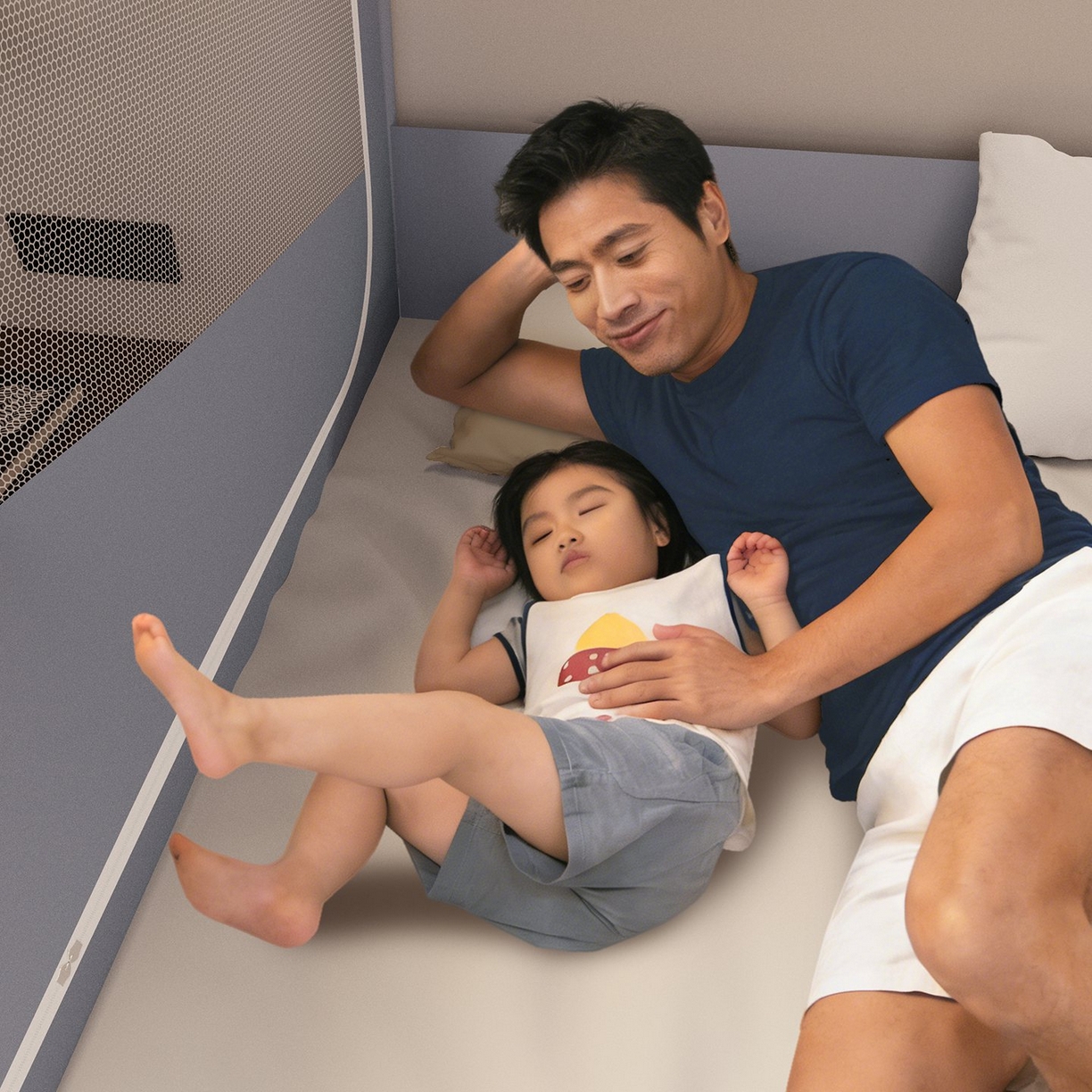 91家纺网 家纺一手货源 找家纺 （总）星际优品 2026新款坐床蚊帐可拆卸全棉底加厚双股双丝防猫抓帐纱-吊钻款