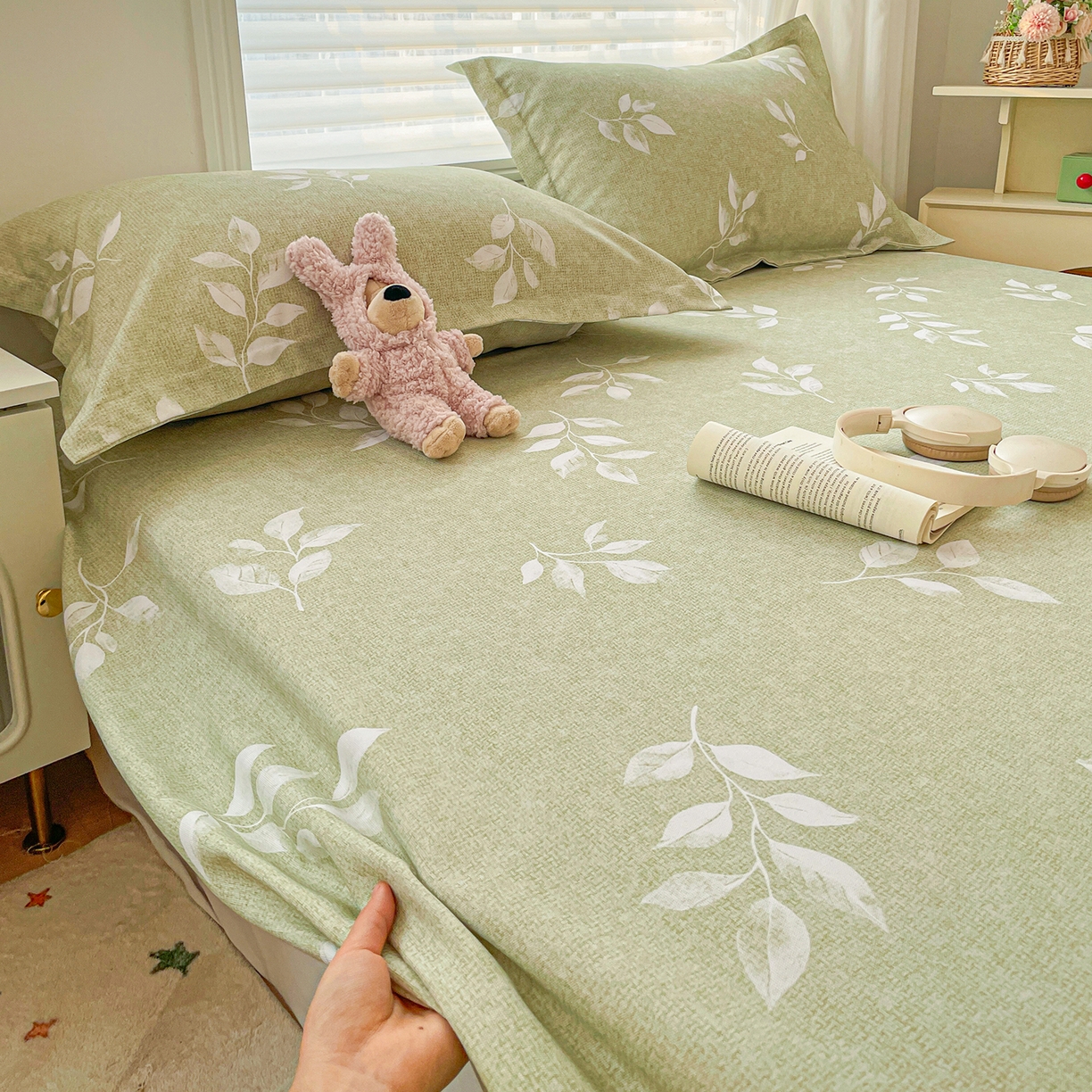 91家纺网 家纺一手货源 找家纺 （总）纽缦家纺 2026新款舒适透气细沙卡通印花老粗布床单凉席席子