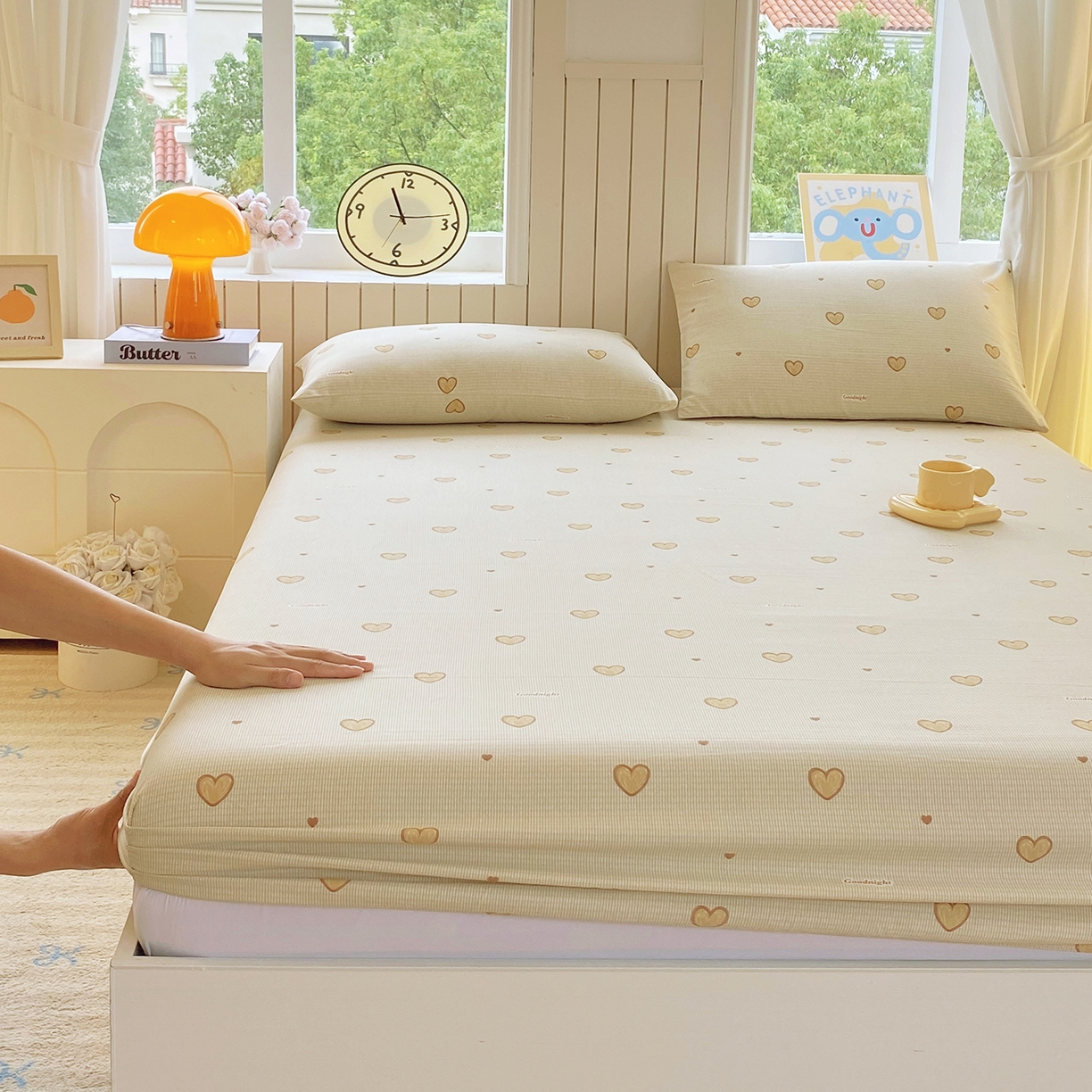 91家纺网 家纺一手货源 找家纺 （总）悦织湾家纺 2026新款斜纹加厚水洗棉超细斜（加厚）木棉床笠-席梦思保护套