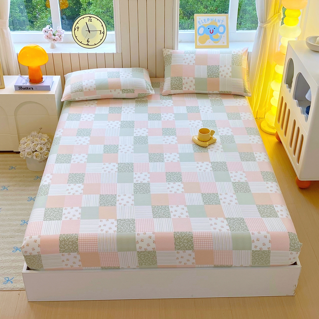 91家纺网 家纺一手货源 找家纺 （总）悦织湾家纺 2026新款斜纹加厚水洗棉超细斜（加厚）木棉床笠-席梦思保护套