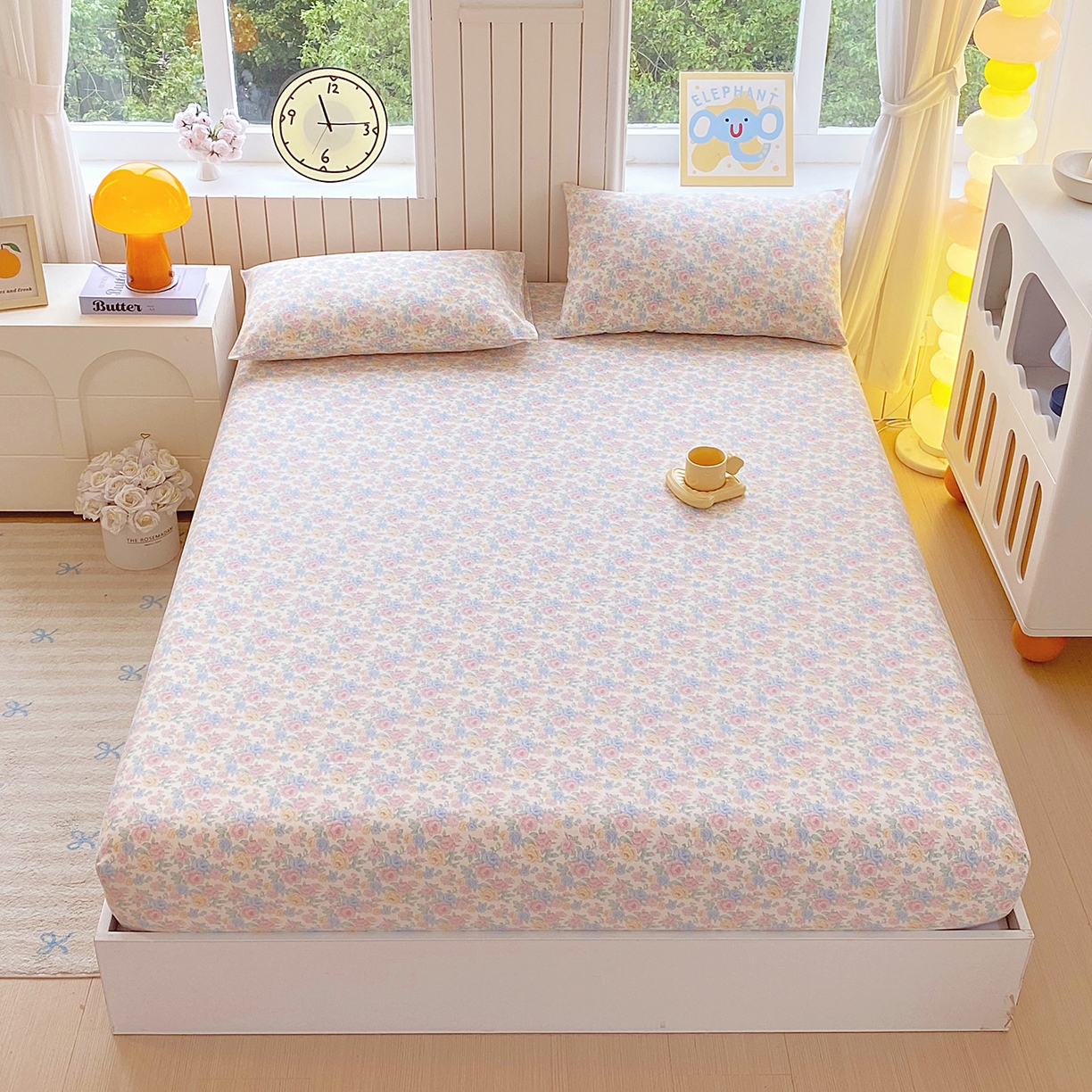 91家纺网 家纺一手货源 找家纺 （总）悦织湾家纺 2026新款斜纹加厚水洗棉超细斜（加厚）木棉床笠-席梦思保护套