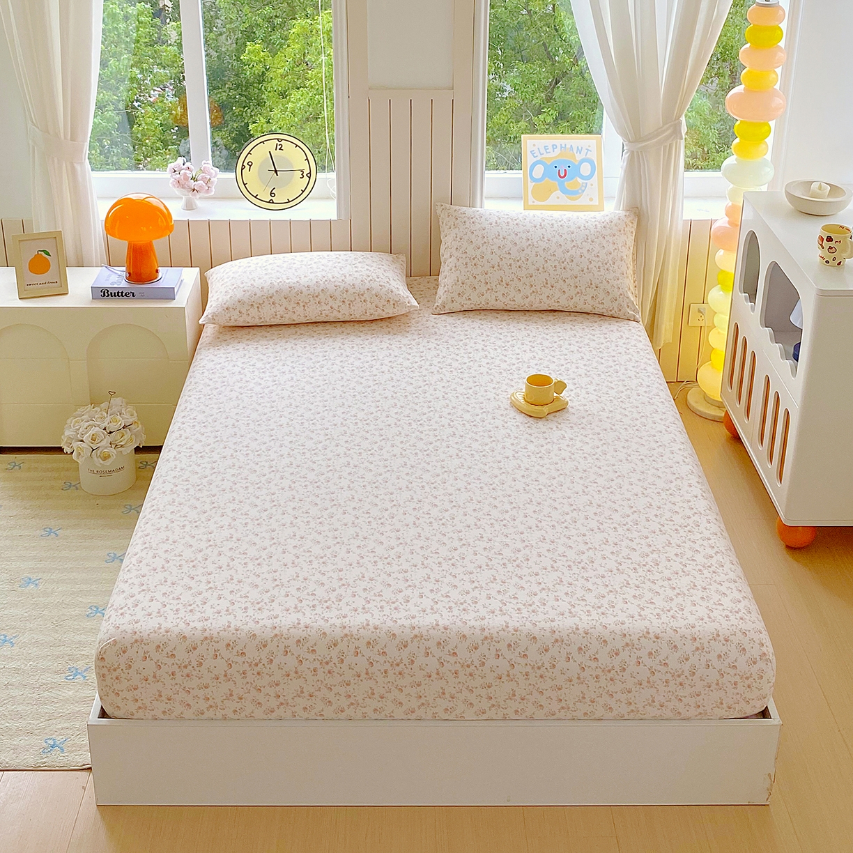 91家纺网 家纺一手货源 找家纺 （总）悦织湾家纺 2026新款斜纹加厚水洗棉超细斜（加厚）木棉床笠-席梦思保护套