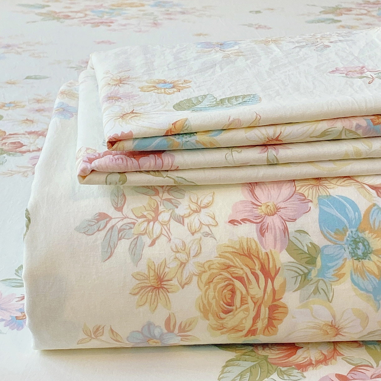 91家纺网 家纺一手货源 找家纺 悦织湾家纺 2026新款斜纹加厚水洗棉超细斜（加厚）木棉床笠-席梦思保护套 床笠-春和景明