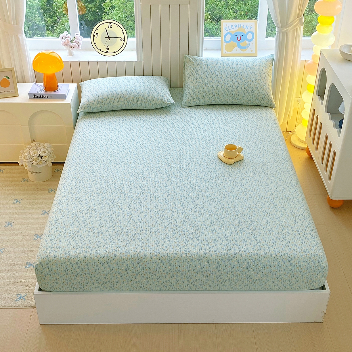 91家纺网 家纺一手货源 找家纺 （总）悦织湾家纺 2026新款斜纹加厚水洗棉超细斜（加厚）木棉床笠-席梦思保护套