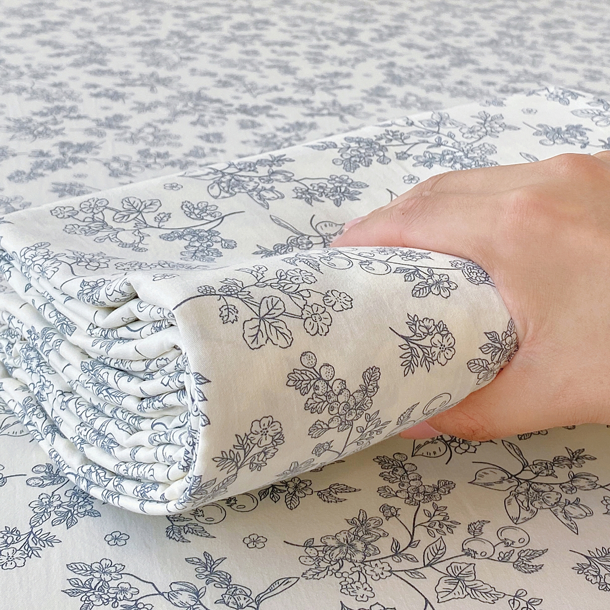 91家纺网 家纺一手货源 找家纺 悦织湾家纺 2026新款斜纹加厚水洗棉超细斜（加厚）木棉床笠-席梦思保护套 床笠-兰亭序