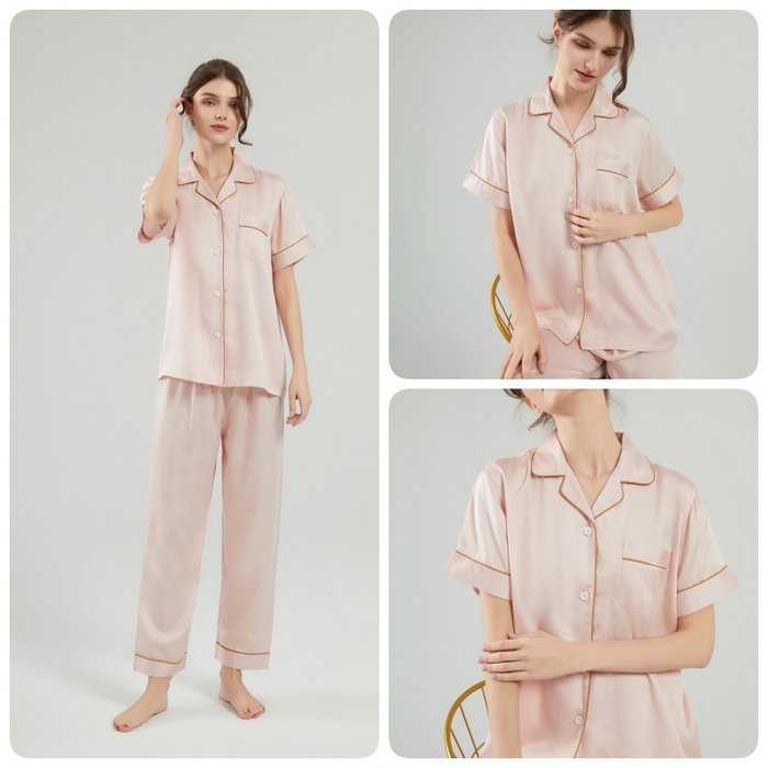 欧夏家纺 2026夏季新款莱赛尔天丝睡衣家居服清凉款直播供货外贸定制 清雅玉