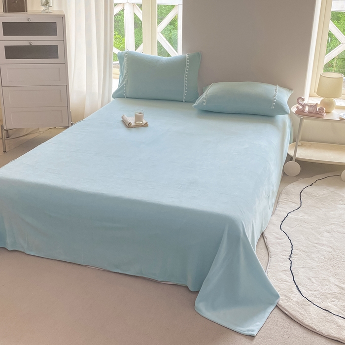 91家纺网 家纺一手货源 找家纺 （总）七七家纺 2026新款亲肤舒适小毛球牛奶绒四件套