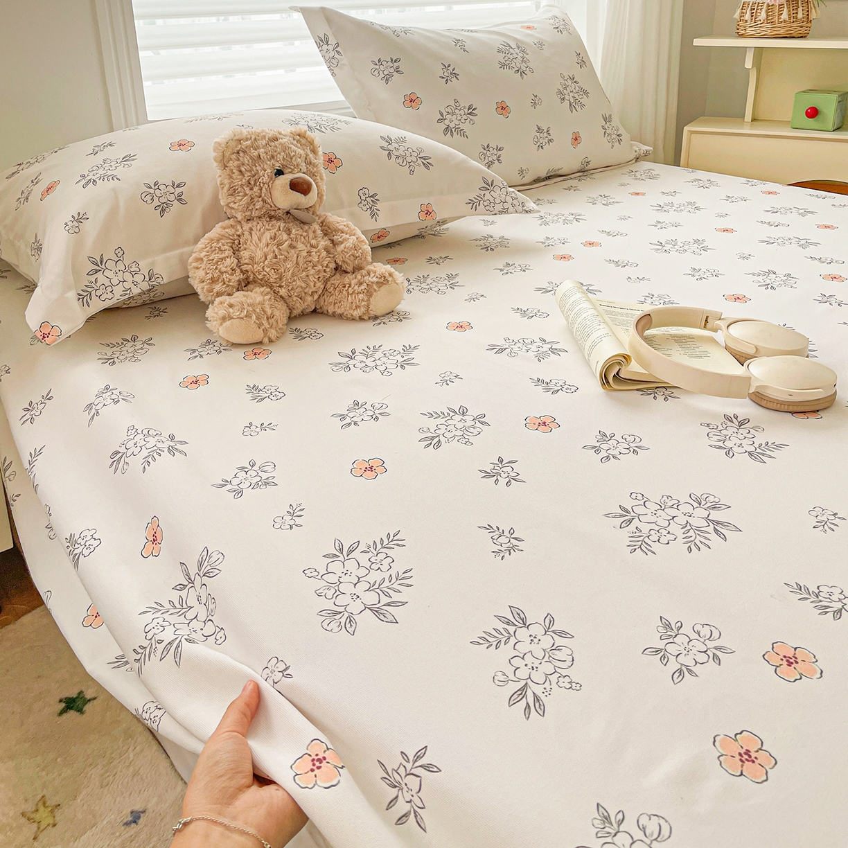 91家纺网 家纺一手货源 找家纺 纽缦家纺 2026新款舒适透气细沙卡通印花老粗布床单凉席席子 望夏花艺-米