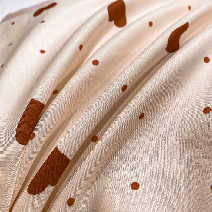 91家纺网 家纺一手货源 找家纺 七七家纺 2026新款爱心系列高克重数码印花水洗真丝四件套 爱心-粉