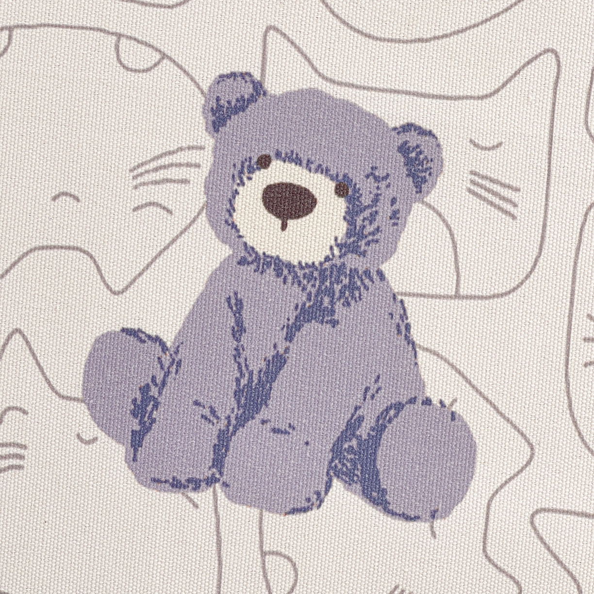 91家纺网 家纺一手货源 找家纺 纽缦家纺 2026新款舒适透气细沙卡通印花花边老粗布床单凉席席子 卡洛熊-灰