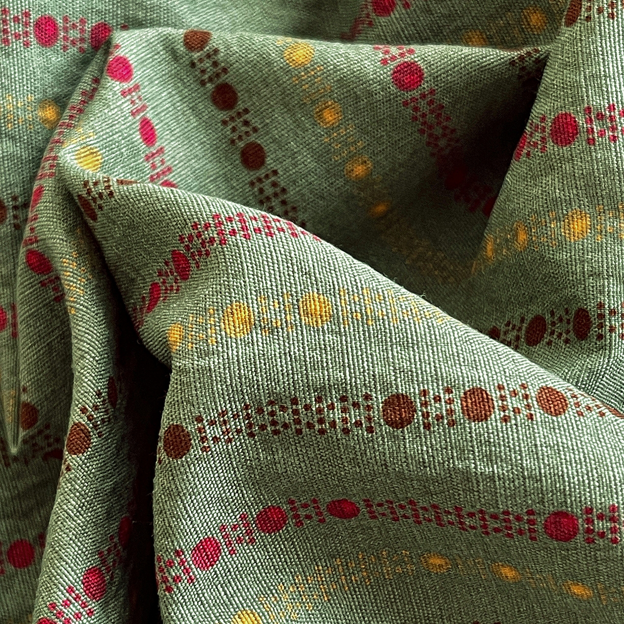 91家纺网 家纺一手货源 找家纺 纽缦家纺 2026春夏新款云感提花双层纱单床笠 床笠单件 六子棋-绿