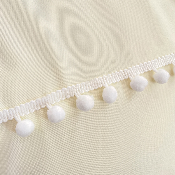 91家纺网 家纺一手货源 找家纺 七七家纺 2026新款亲肤磨毛马卡龙小毛球四件套 小毛球-奶白