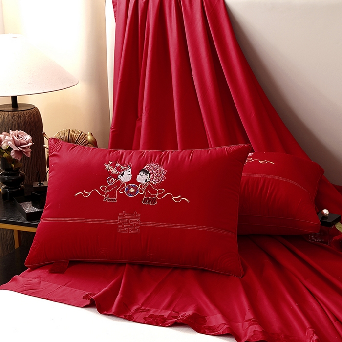 糖果枕芯 2026新款婚庆结婚大红枕芯喜庆婚庆新人新娘新郎结婚专用枕芯 相亲相爱