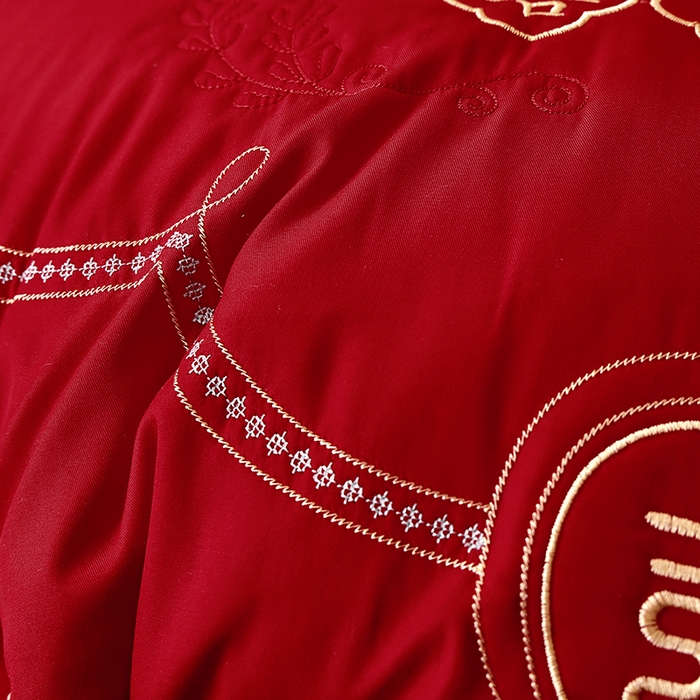 91家纺网 家纺一手货源 找家纺 糖果枕芯 2026新款婚庆结婚大红枕芯喜庆婚庆新人新娘新郎结婚专用枕芯 心心相印