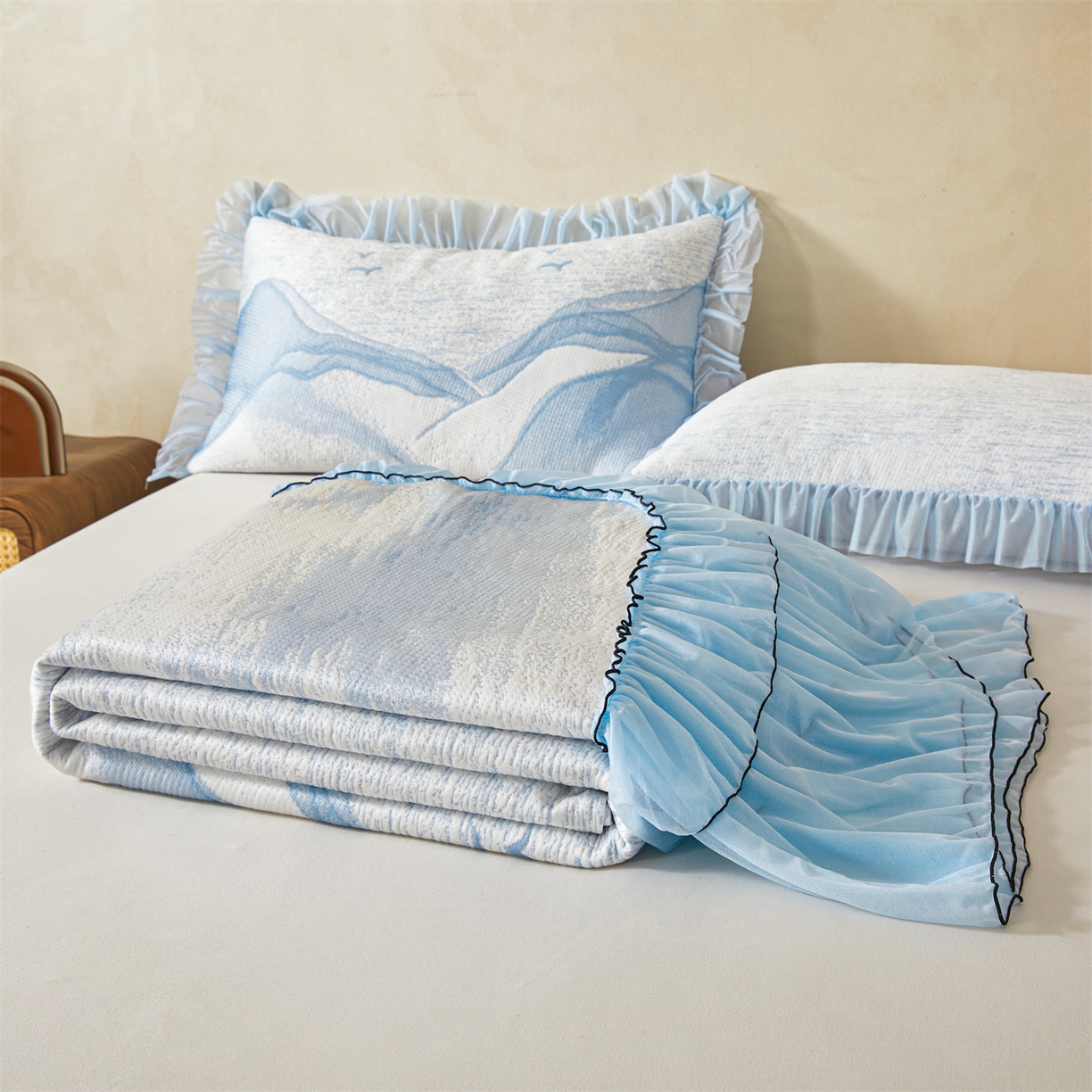 91家纺网 家纺一手货源 找家纺 （总）恒爱家纺 2026新款南极豆超细旦软席三件套