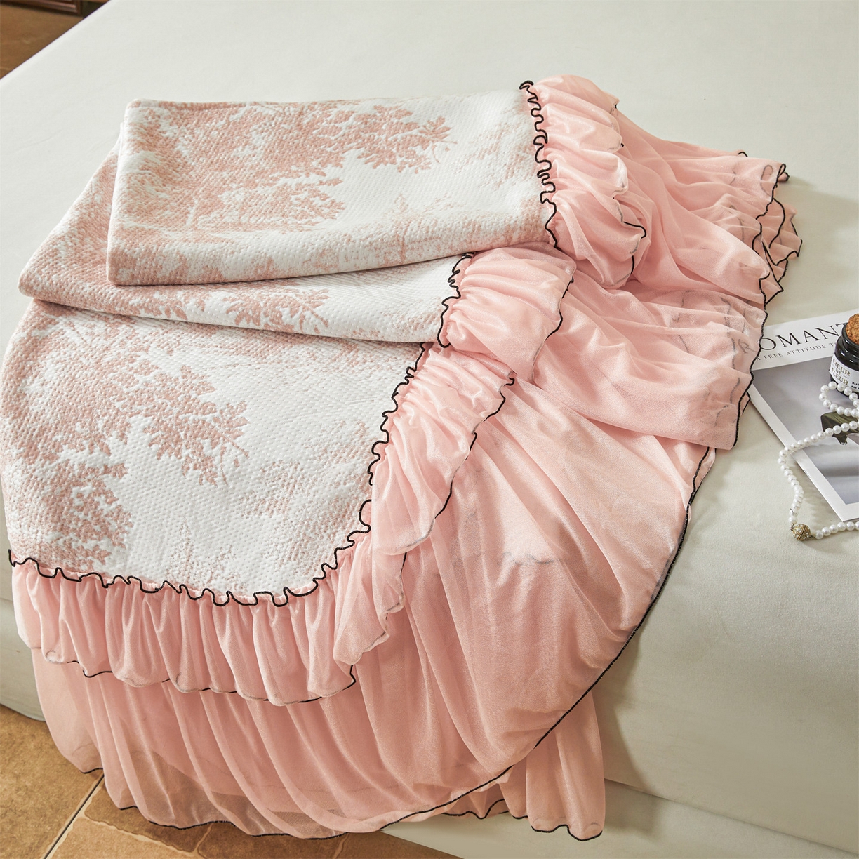 91家纺网 家纺一手货源 找家纺 恒爱家纺 2026新款南极豆超细旦软席三件套 沙漠胡杨-豆沙