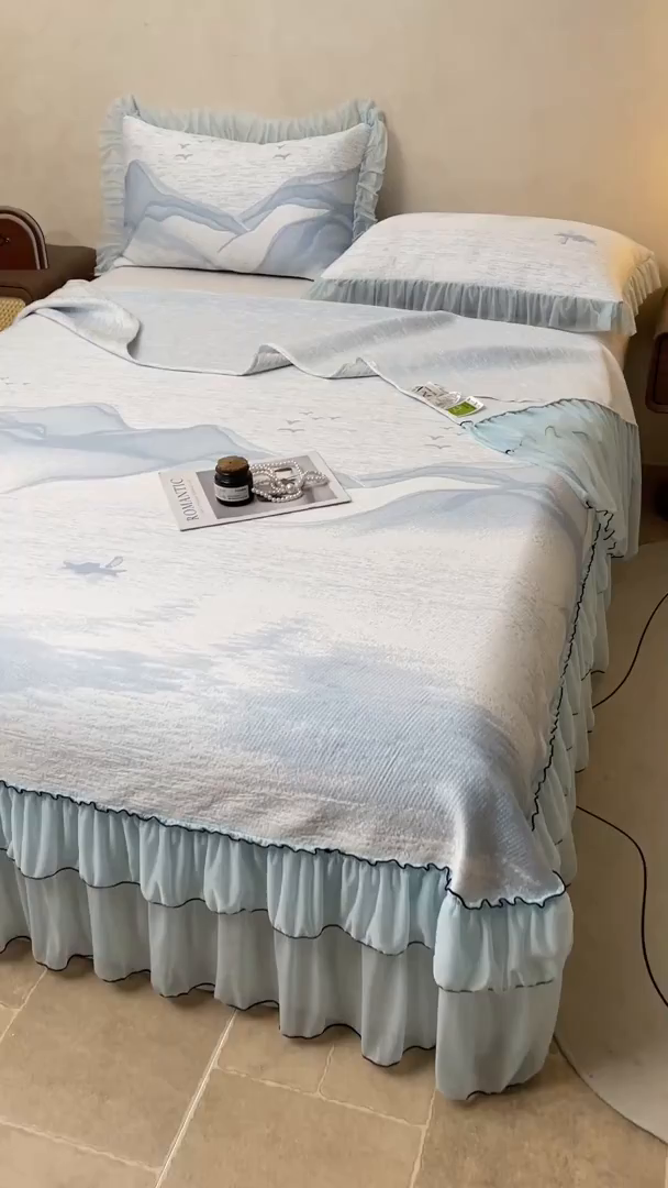 91家纺网 家纺一手货源 找家纺 （总）恒爱家纺 2026新款南极豆超细旦软席三件套