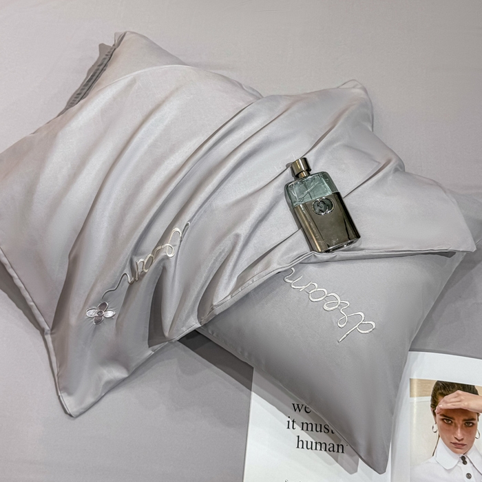 91家纺网 家纺一手货源 找家纺 七七家纺 2026新款加厚精工刺绣四件套-蝶舞 蝶舞-银灰