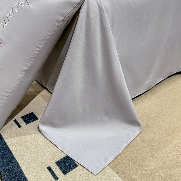 91家纺网 家纺一手货源 找家纺 七七家纺 2026新款加厚精工刺绣四件套-蝶舞 蝶舞-银灰