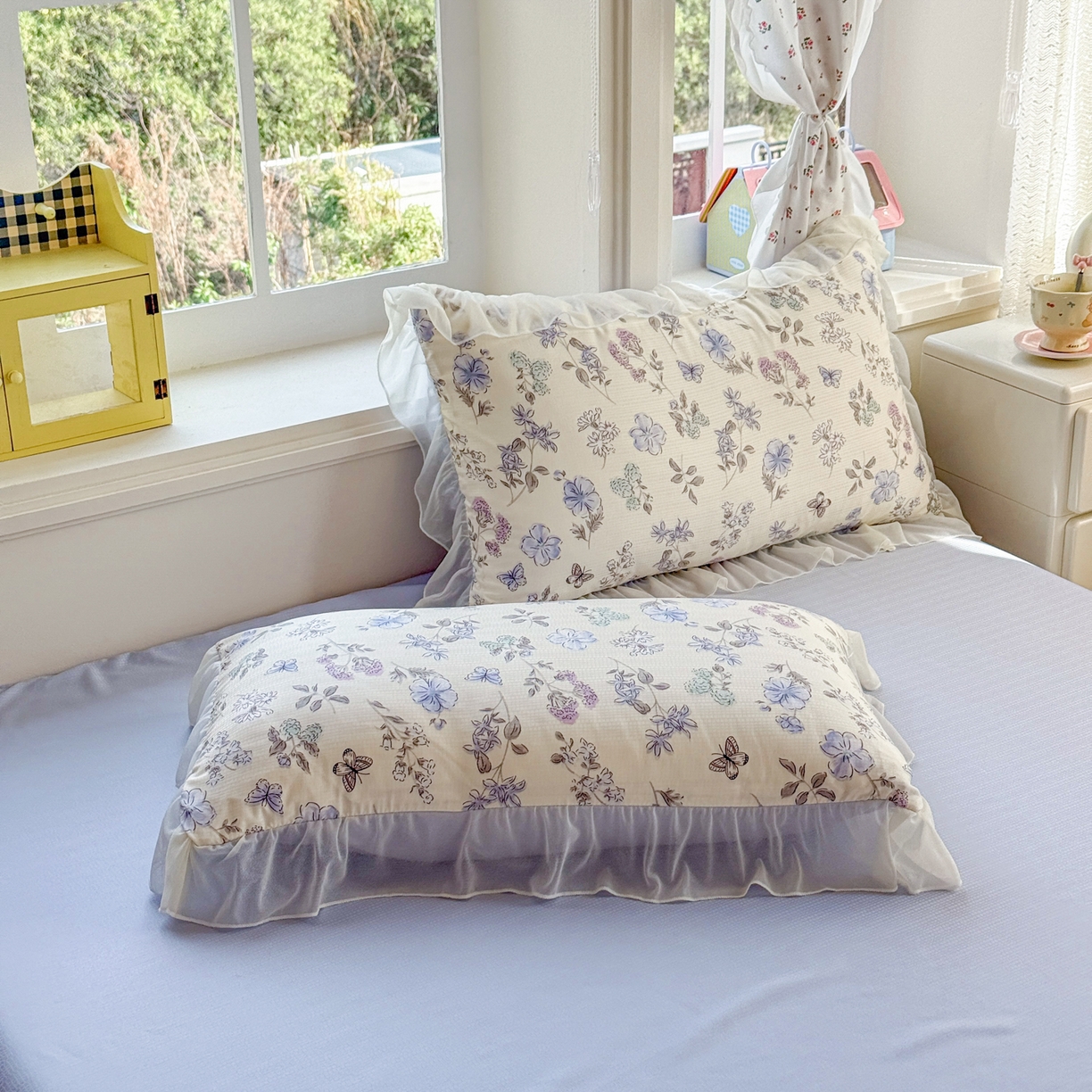 91家纺网 家纺一手货源 找家纺 （总）赛丽雅 2026新款美人纱法式花边夏被四件套凉感冰丝提花单双人夏被系列夏凉被空调被