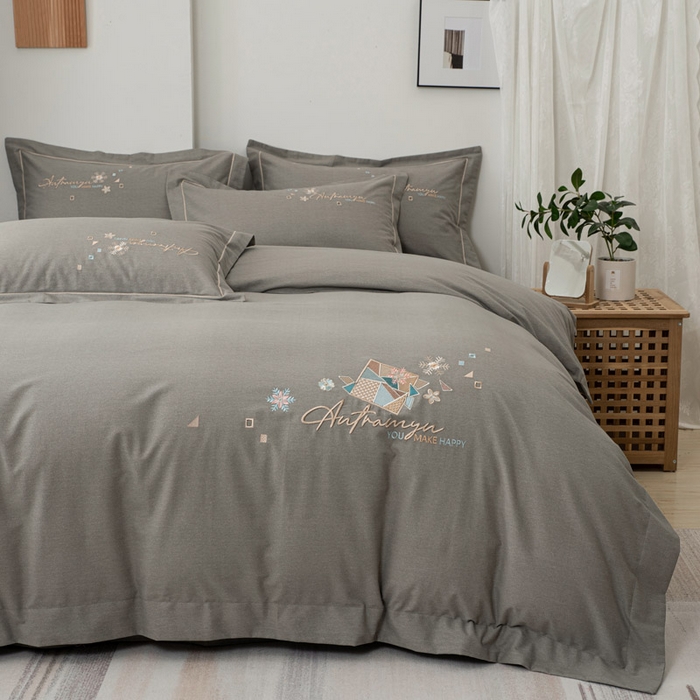 91家纺网 家纺一手货源 找家纺 （总）缘舒家纺 2025新款全棉加厚工艺款绣花磨毛四件套