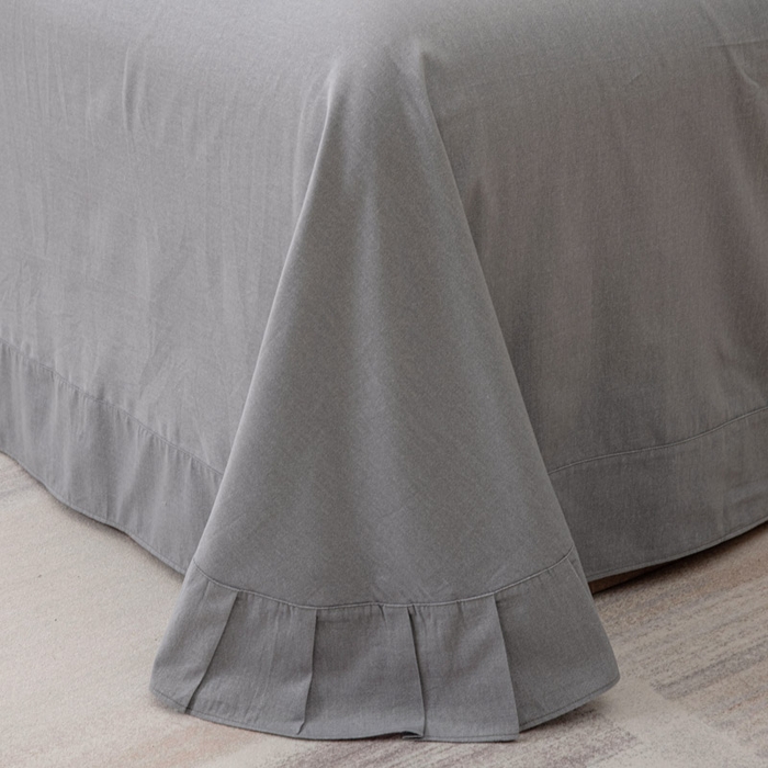 91家纺网 家纺一手货源 找家纺 缘舒家纺 2025新款全棉加厚工艺款绣花磨毛四件套 自由格调-银灰