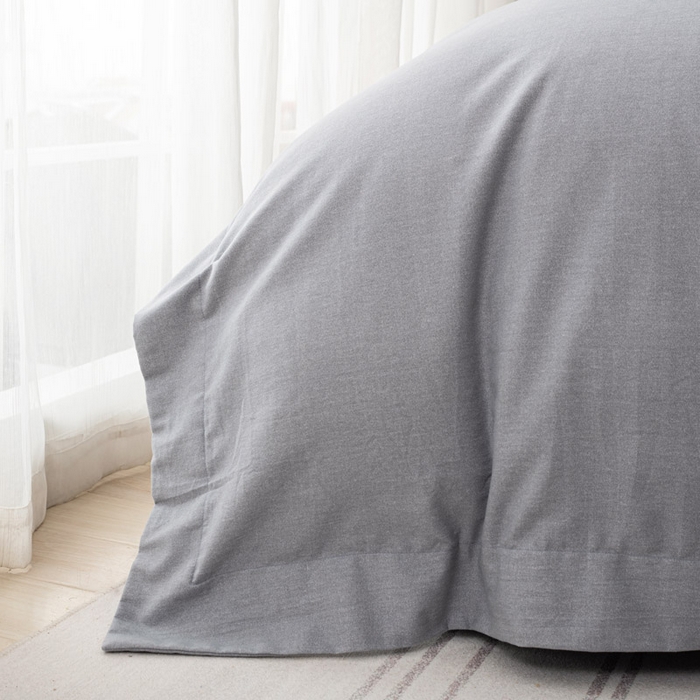 91家纺网 家纺一手货源 找家纺 缘舒家纺 2025新款全棉加厚工艺款绣花磨毛四件套 自由格调-银灰